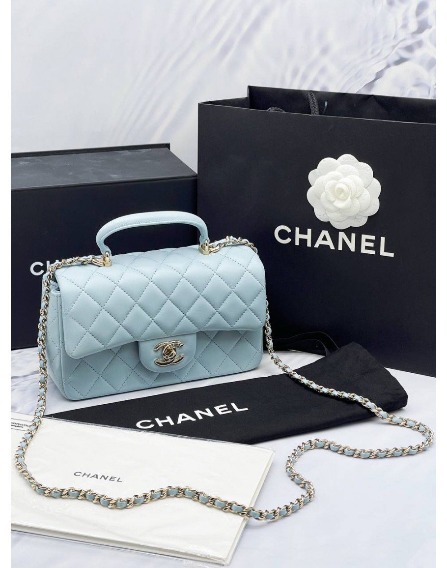 Chanel sky 2024 blue bag